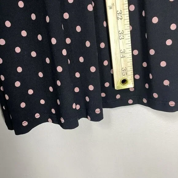 Boden Amelie Jersey Dress Polka Dot Black Pink Sz 10 petite 10P Office casual - Picture 9 of 11
